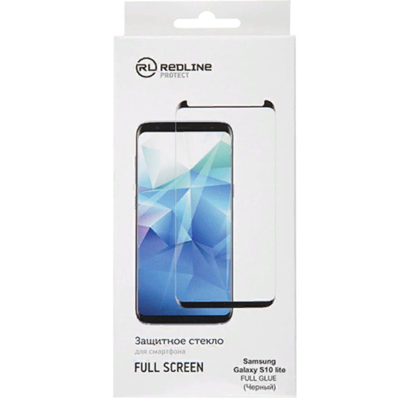 Стекло защитное Red Line Full Screen + Full Glue на Samsung S10 Lite черное