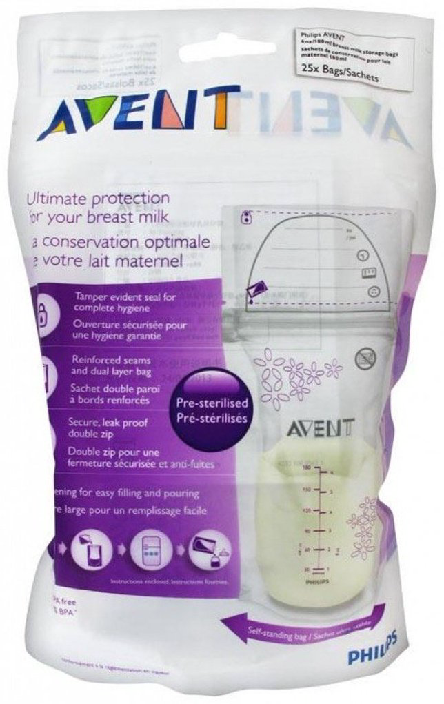 Пакет Philips Avent SCF603/25, объём 180 мл, 25 шт купить,NaN