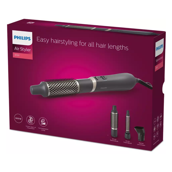 Фен-щетка Philips BHA301/00 черно-золотистый купить,34434
