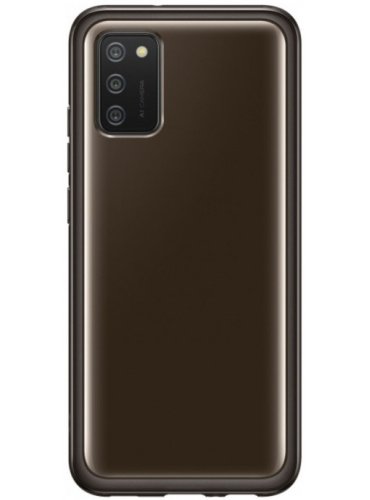 Чехол Samsung Soft Clear Cover для Galaxy A02S EF-QA025TBEGRU черный