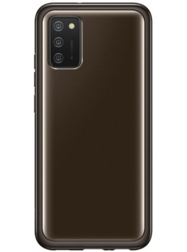 Чехол Samsung Soft Clear Cover для Galaxy A02S EF-QA025TBEGRU черный