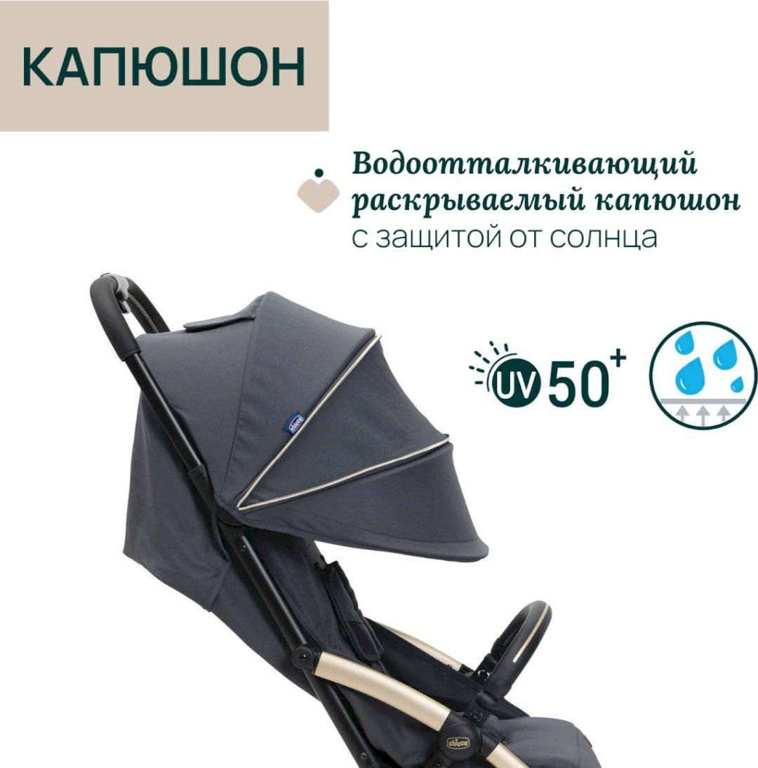 Коляска прогулочная Chicco Goody XPlus, темно-серый купить,NaN
