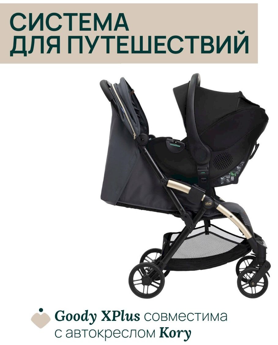 Коляска прогулочная Chicco Goody XPlus, темно-серый купить,NaN