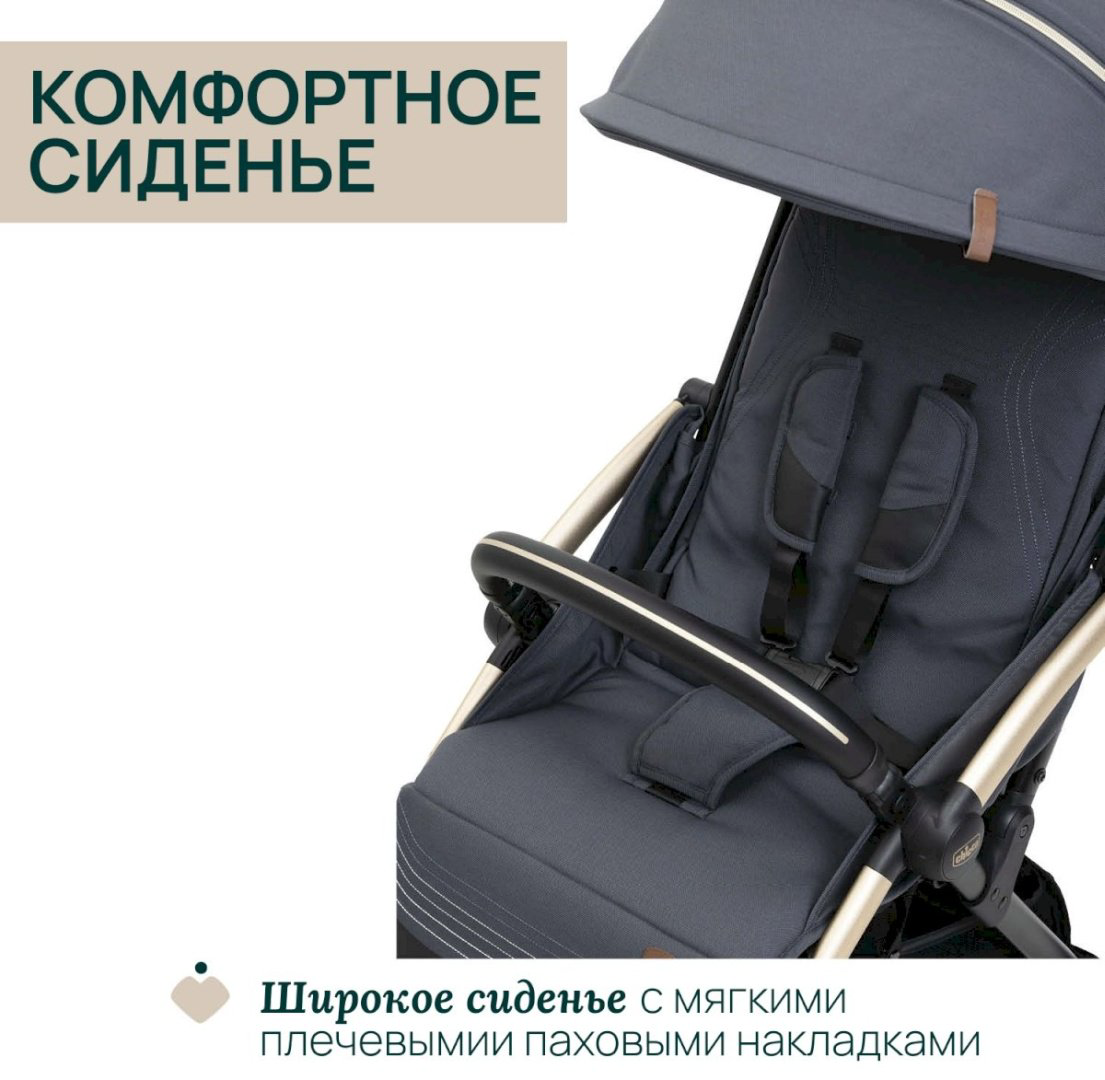 Коляска прогулочная Chicco Goody XPlus, темно-серый купить,NaN