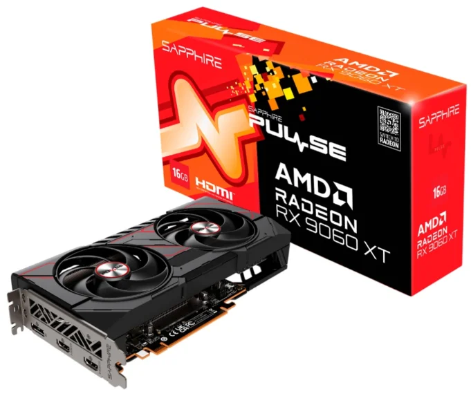 Видеокарта Sapphire PULSE AMD RX 9060 XT GAMING OC 11350-03-20G 16 Гб купить,NaN