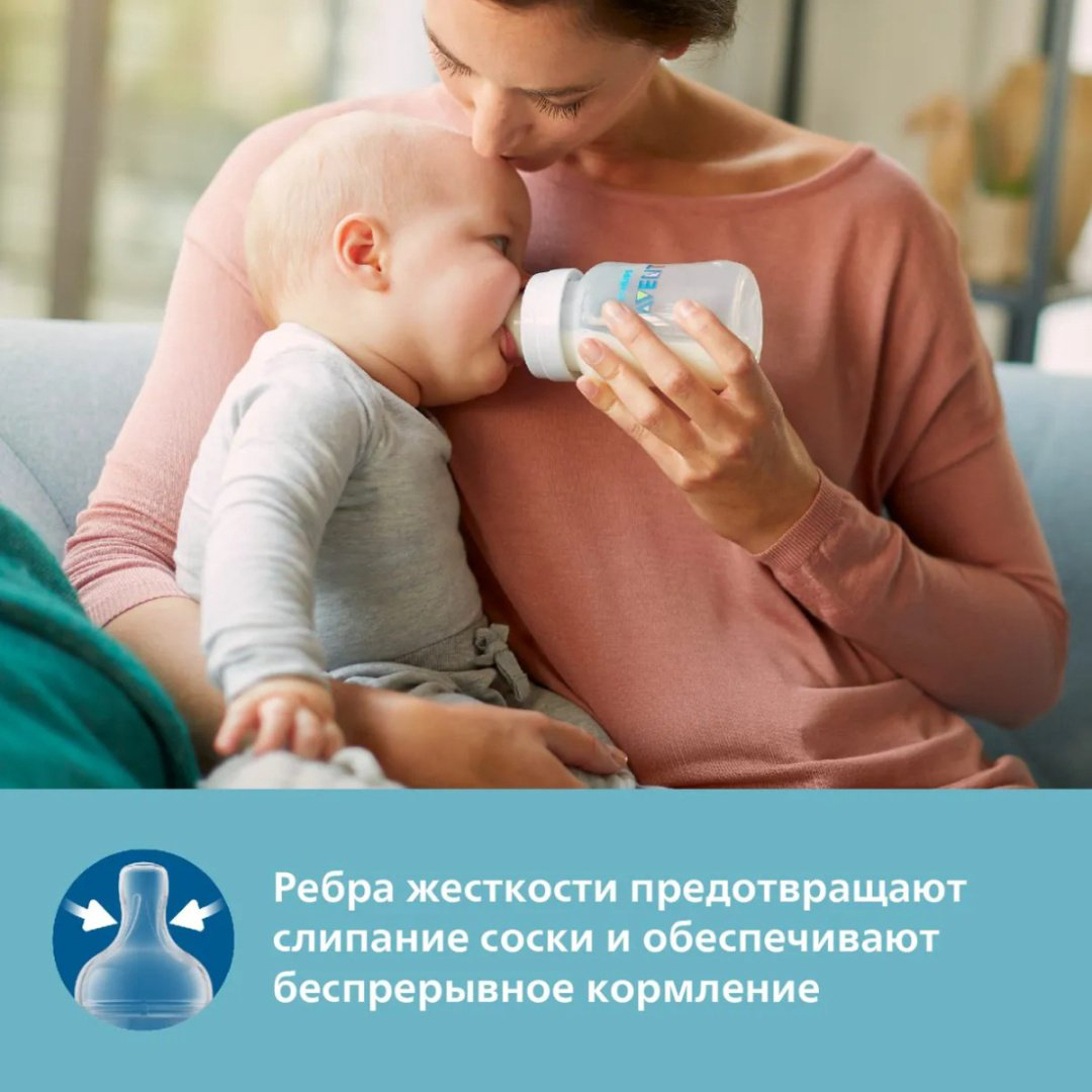Соска для бутылочки Philips Avent Anti-colic SCY762/02, 2 шт купить,NaN