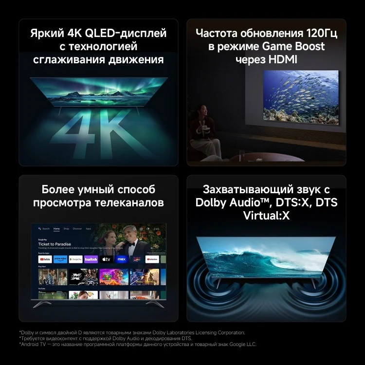 Телевизор Xiaomi A Pro L75MB-APRU QLED 4K UHD 75" Black