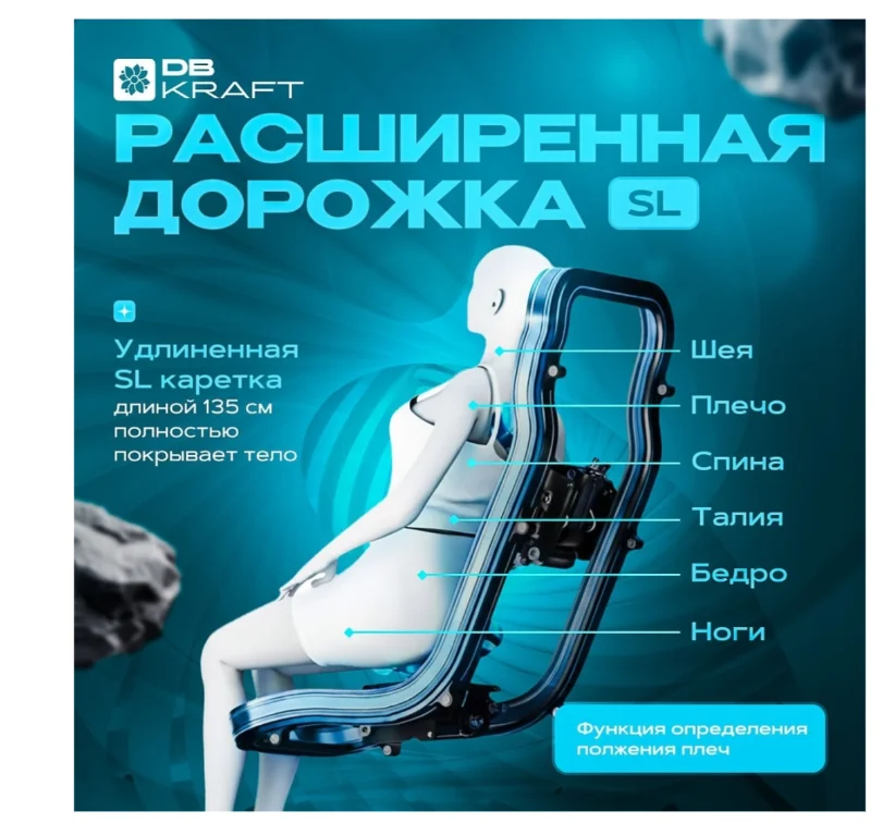 Массажное кресло DB kraft Sculptor до 150 кг чёрное
