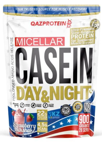 Протеин Qazprotein Micellar Casein 900г Клубника (5030/5038)