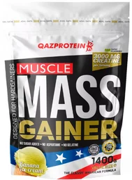 Гейнер Qazprotein Muscle Mass Gainer банановое мороженое 1.4 кг