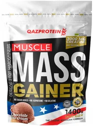 Гейнер Qazprotein Muscle Mass Gainer шоколадное мороженое 1.4 кг