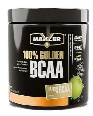 Аминокислота Maxler 100% Golden BCAA Зеленое яблоко 210г (0890)