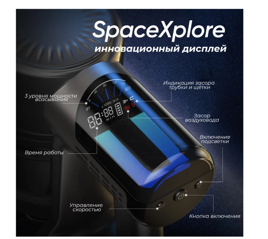 Пылесос EX SpaceXplore V33 черный