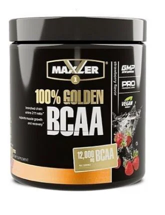 Аминокислота Maxler 100% Golden BCAA Клубника 210г (0913)
