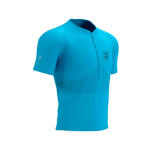 Футболка Compressport Trail half-zip AM00003B голубая L купить,NaN