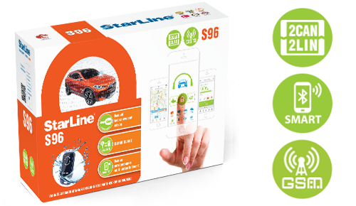 Автосигнализация StarLine S96 BT GSM синяя купить,NaN