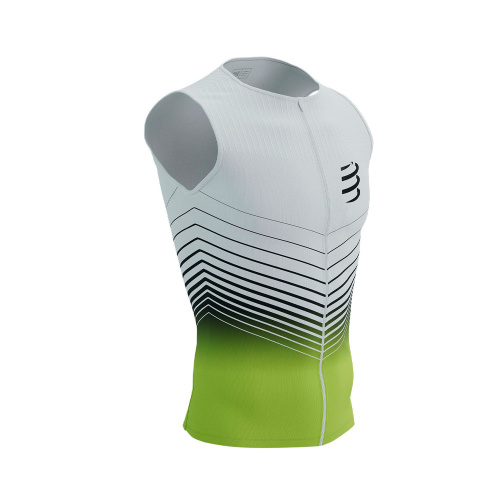 Футболка Compressport Tri postural AM00179B бело-зеленая XL купить,NaN