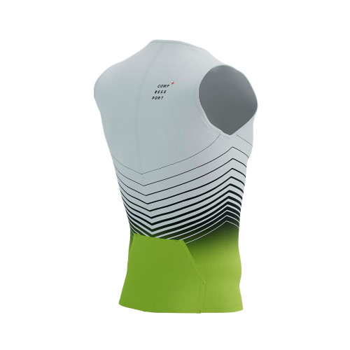 Футболка Compressport Tri postural AM00179B бело-зеленая XL купить,NaN
