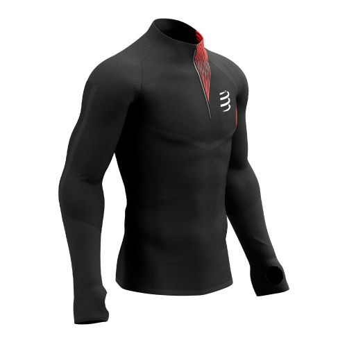 Футболка с длинным рукавом Compressport Trail Winter Trail Postural AM00154B черная XL купить,NaN
