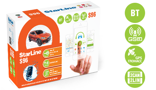  Автосигнализация StarLine S96 BT GSM /GPS синяя купить,NaN