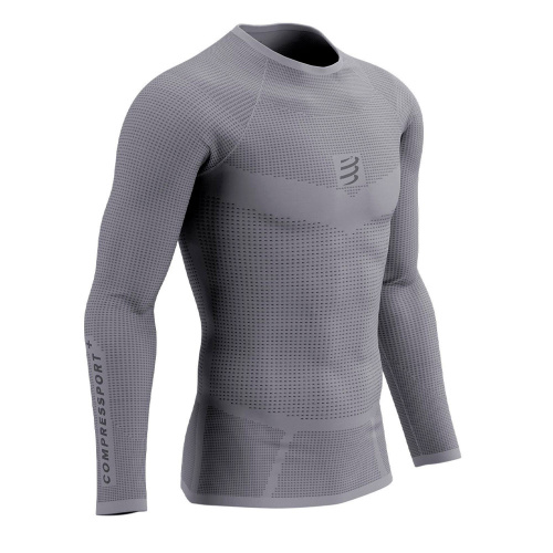 Футболка с длинным рукавом Compressport On/Off Base Layer серая M купить,NaN