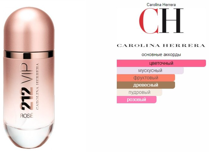 Carolina Herrera 212 VIP Rose парфюмерная вода EDP 50 мл, для женщин купить,41490