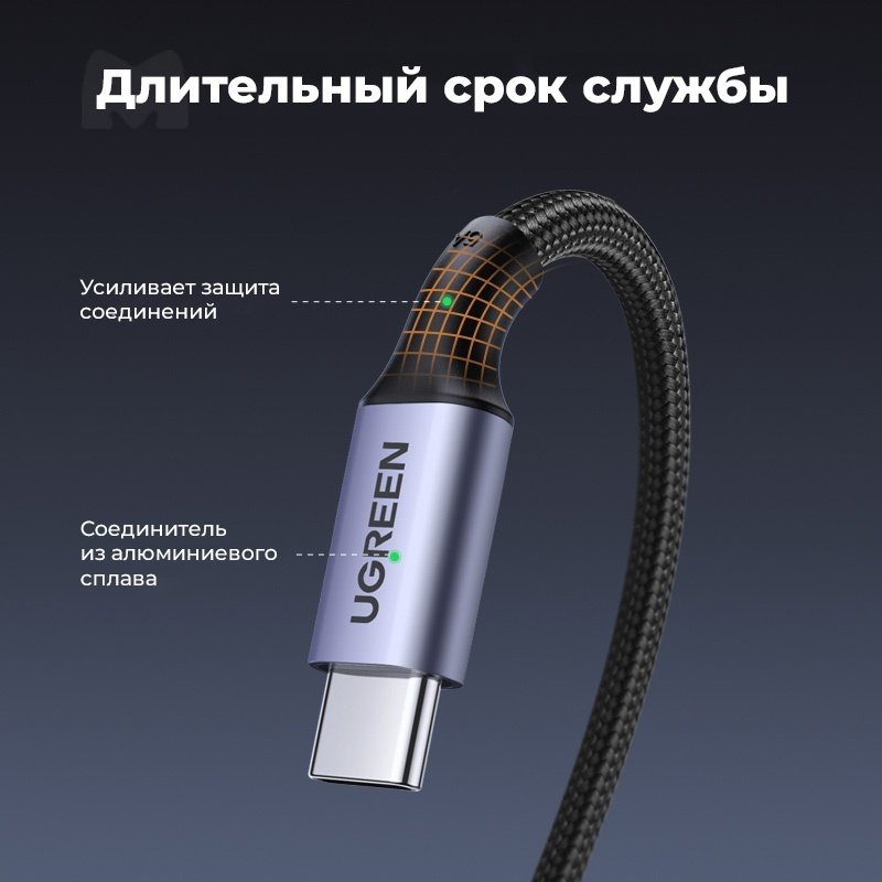 Кабель Ugreen USB Type-C - USB Type-C 1 м 70643 купить,3280