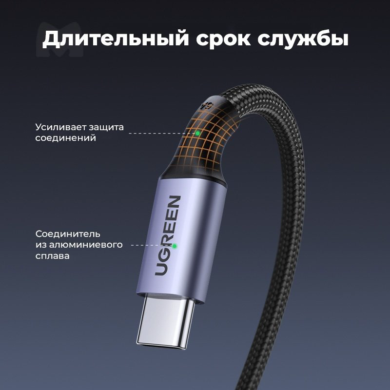 Кабель Ugreen USB Type-C - USB Type-C 1 м 70643 купить,3280