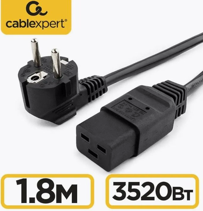 Кабель Cablexpert CEE 7/7 - C19 1.8 м PC-186-C19 купить,NaN