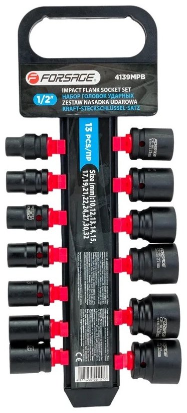 Forsage набор торцевых головок 1/2 F-4139MPB 13 шт купить,0