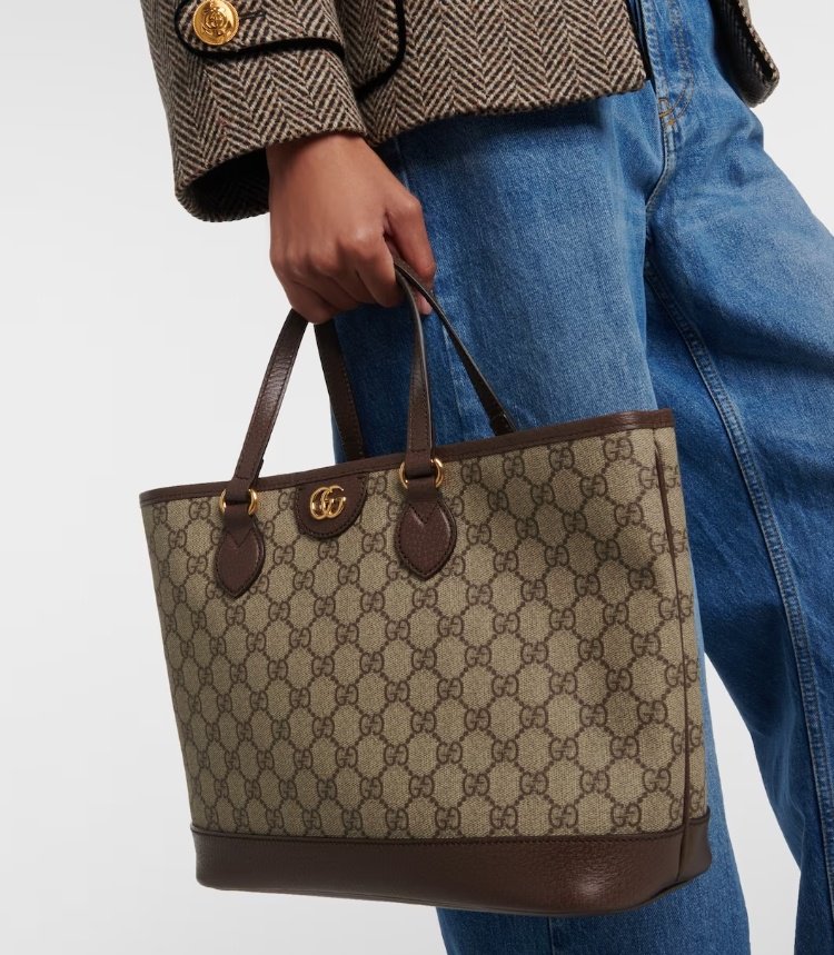 Сумка тоут GUCCI натуральная кожа бежевый, коричневый купить,0