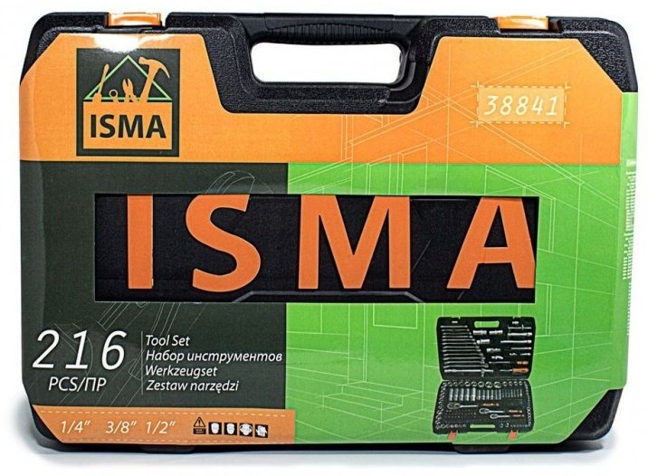 Набор инструментов автомобильный 216 в 1 ISMA 38841 купить,0