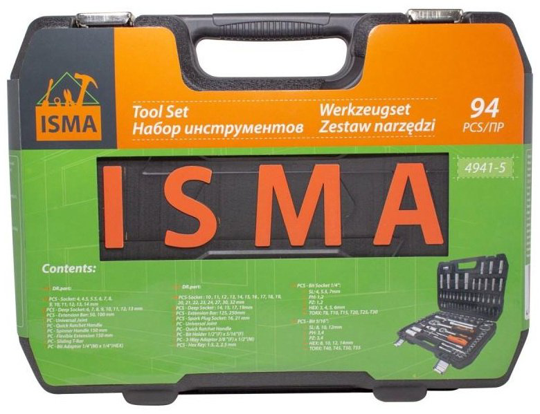 Набор автомобильный 94 в 1 ISMA 4941-5 купить,30015