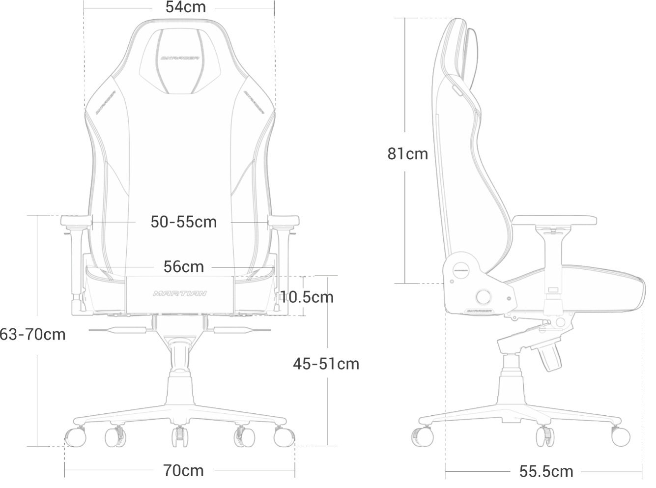 Игровое кресло DXRacer Martian GC/LMT24FBE/N, черный купить,NaN