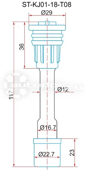 Наконечник катушки зажигания SAT STKJ0118T08