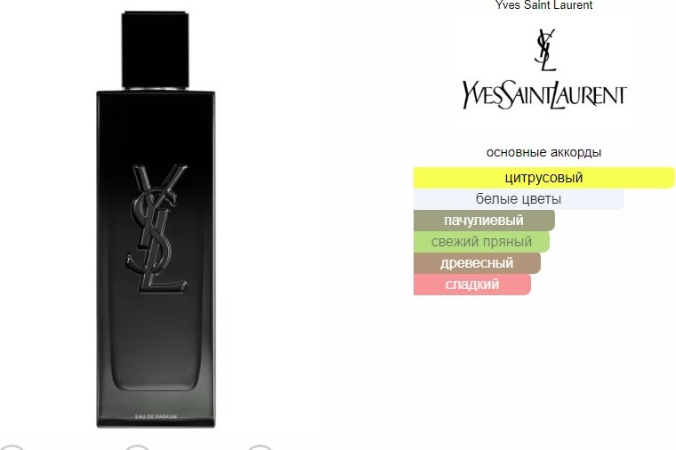 Yves Saint Laurent Myslf парфюмерная вода EDP 100 мл, для мужчин купить,86090