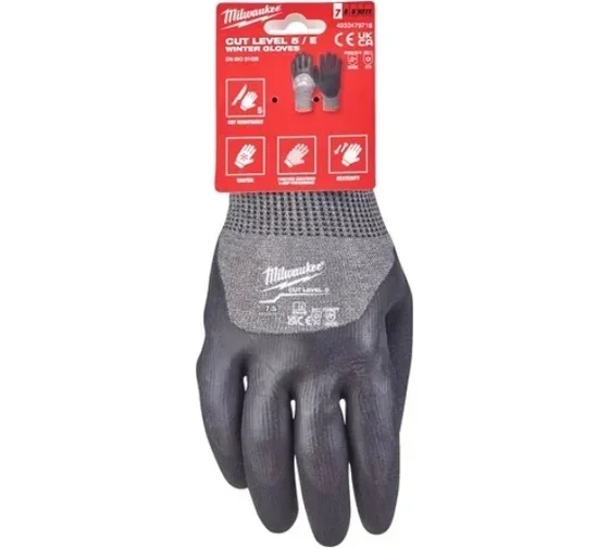 Перчатки Milwaukee 4932479718 черно-серые 7/S купить,NaN