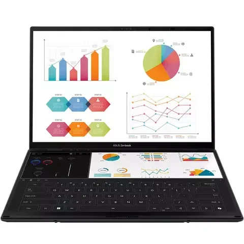 Ноутбук Asus Zenbook Duo Oled  UX8406CA-QL078W 90NB14X1-M00320 14" Inkwell Gray купить,NaN