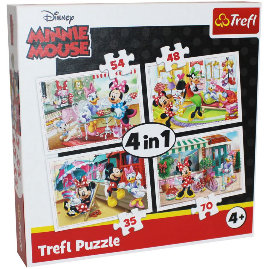 Пазлы Trefl 4-в-1 серии Minnie Минни с друзьями купить,NaN