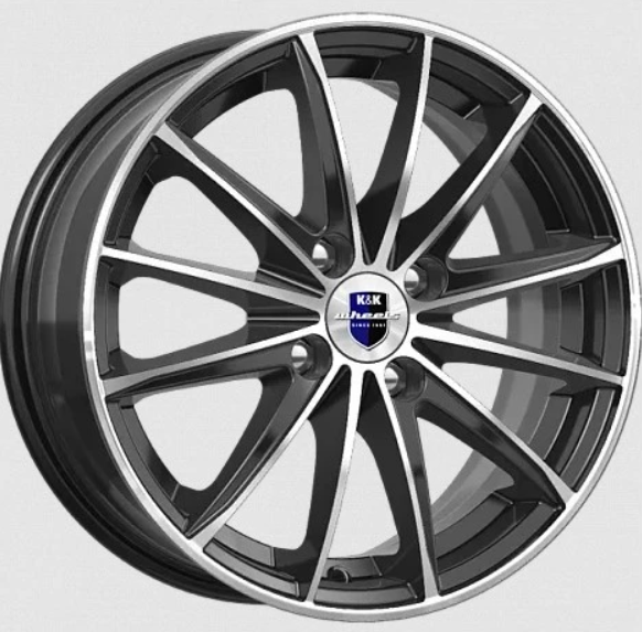 Комплект дисков K&K Пойнт Бланк КС884 4x100 R15x6 CB60,1 ET40 алмаз черный SK купить,NaN
