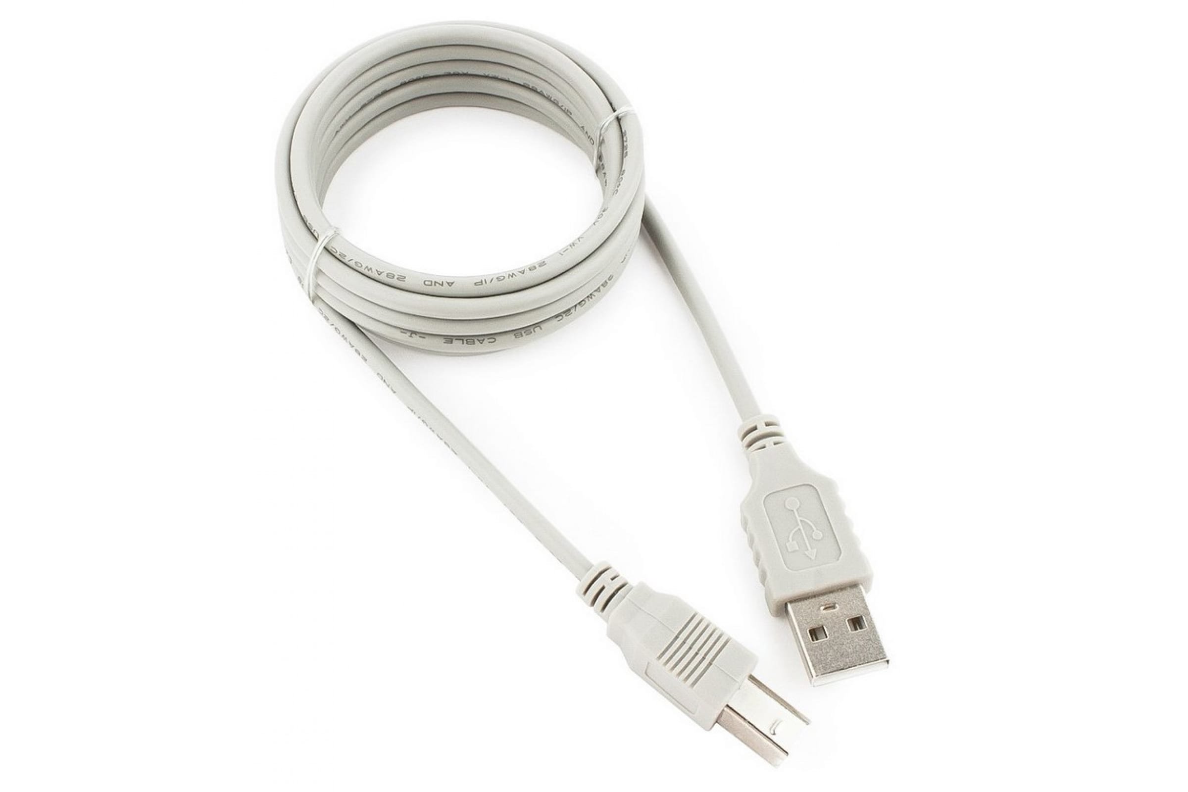 Кабель USB 2.0 Gembird CC-USB2-AMBM-6B AM/BM 1.8м серый