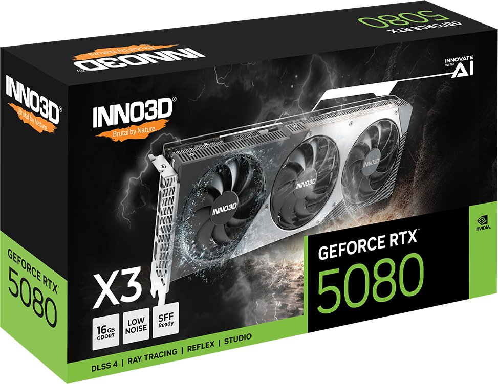 Видеокарта Inno3D GeForce RTX5080 X3, 16G 16 Гб купить,0