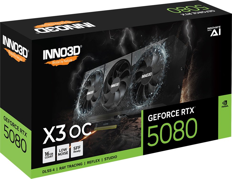 Видеокарта Inno3D GeForce RTX5080 X3 OC 16 Гб купить,0