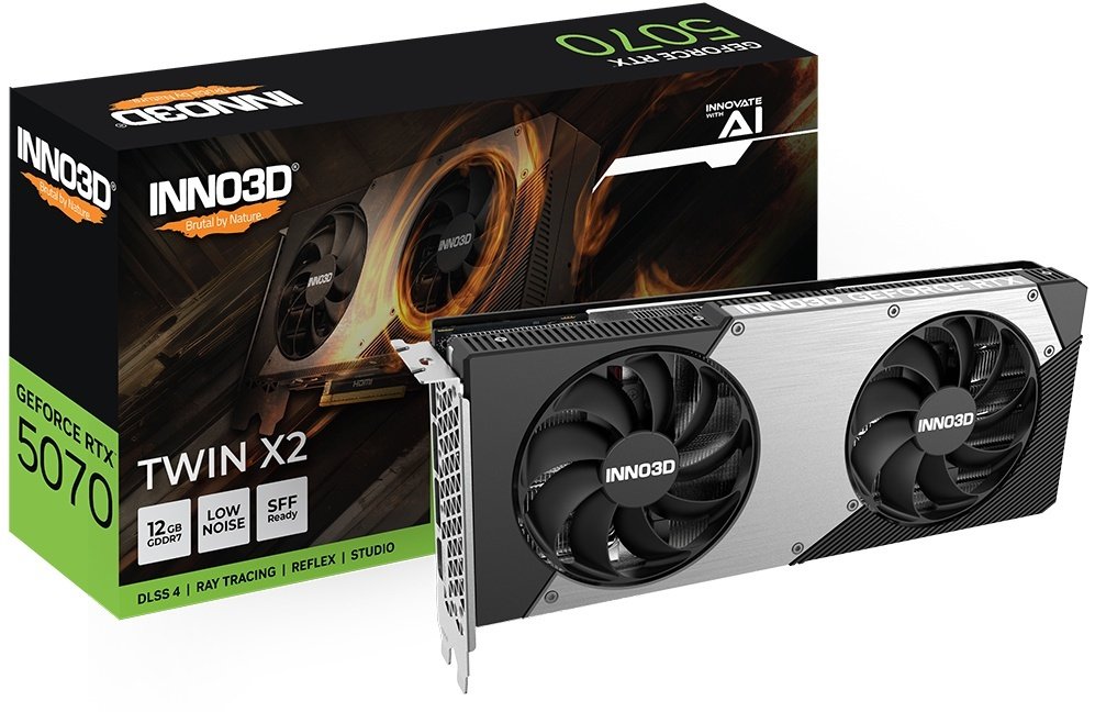 Видеокарта Inno3D GeForce RTX 5070 TWIN X2 OC 12 Гб - ForteMarket Видеокарта Inno3D GeForce RTX 5070 TWIN X2 OC 12 Гб купить,0