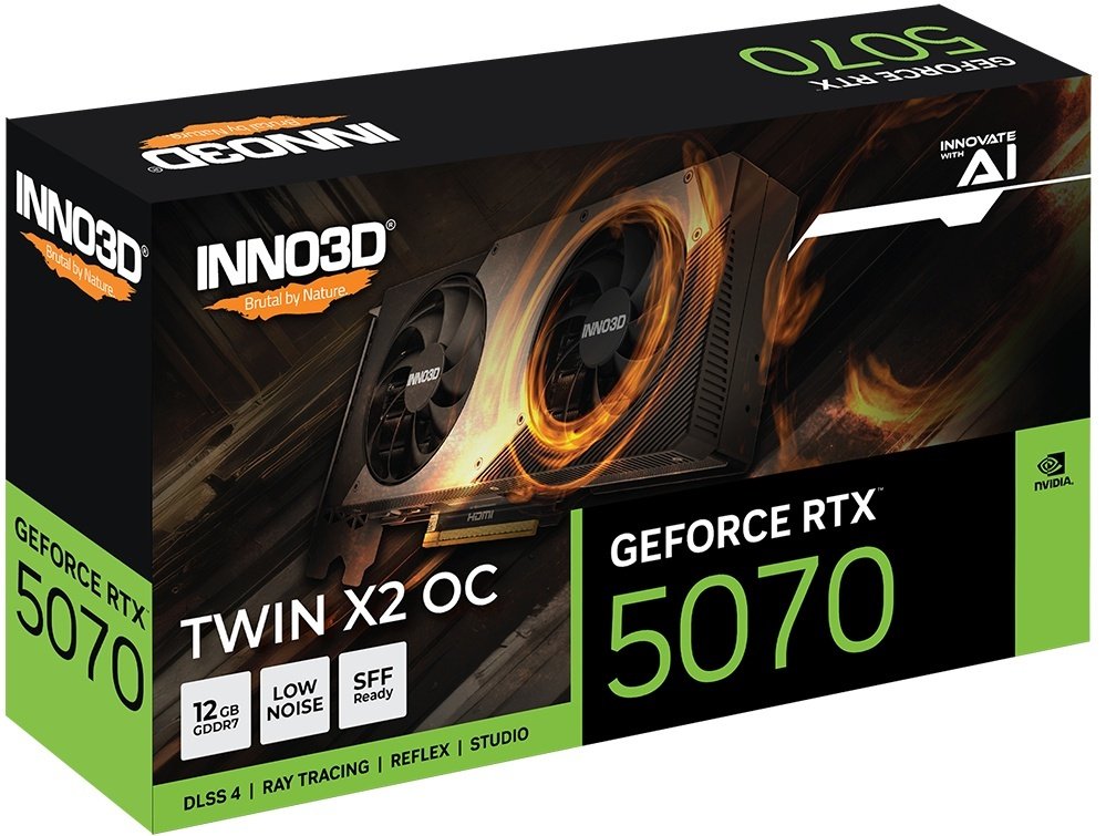 Видеокарта Inno3D GeForce RTX 5070 TWIN X2 OC 12 Гб - ForteMarket Видеокарта Inno3D GeForce RTX 5070 TWIN X2 OC 12 Гб купить,0