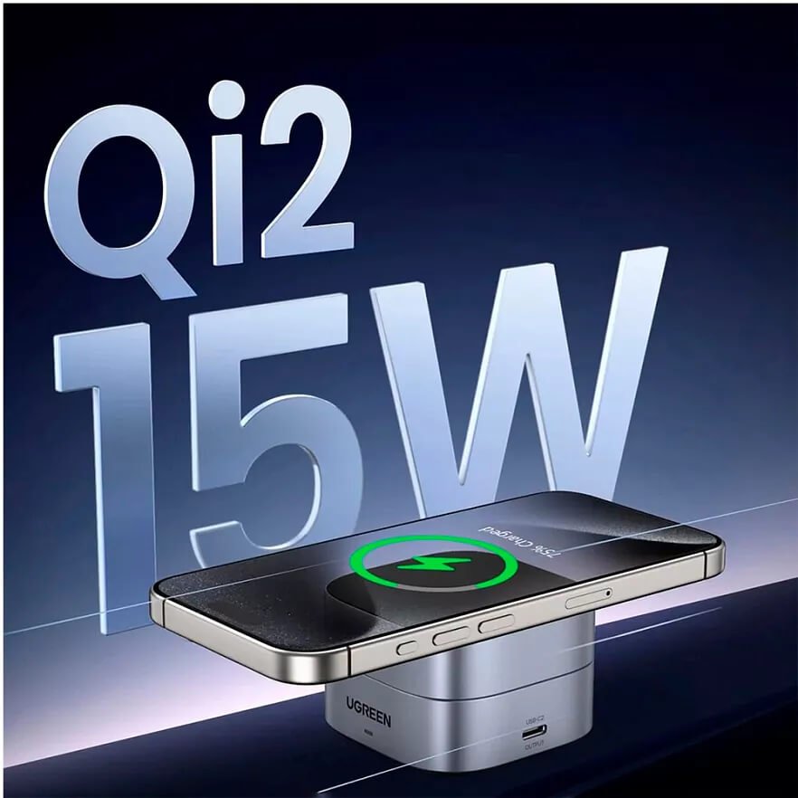 Зарядное устройство Ugreen W702 USB Type-C черный