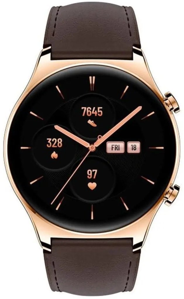Смарт-часы HONOR Watch GS 3 золотистый-коричневый - ForteMarket Смарт-часы HONOR Watch GS 3 золотистый-коричневый купить,0