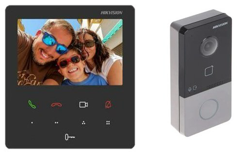 Hikvision видеодомофон DS-KIS606-P черный
