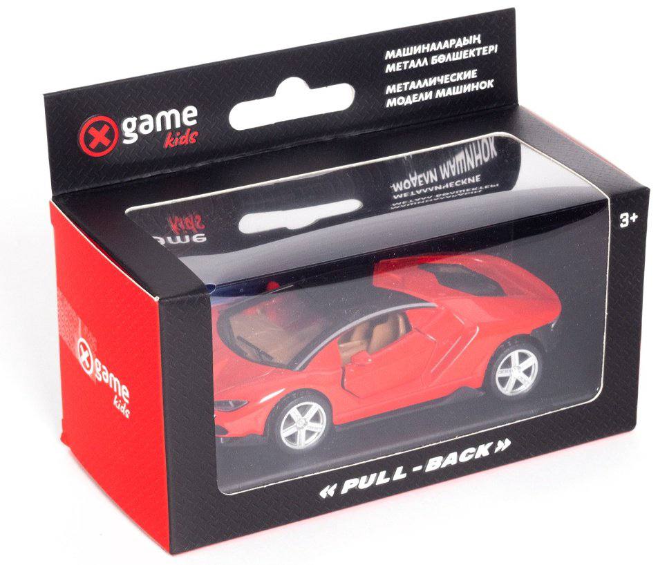 Металлическая машинка X-Game 43740R, пластик, металл, красный купить,1873