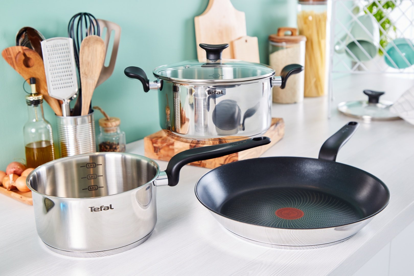 Кастрюля 3 л, Tefal E3084474 нержавеющая сталь купить,NaN
